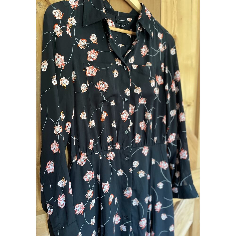 Who What Wear Long Sleeve Fall Floral Midi Dress Size S, Cottagecore - Picture 5 of 9